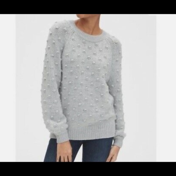 GAP Sweaters - Gap bauble stitched gray crew neck wool blend sweater.